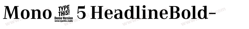 Mono45 HeadlineBold字体转换